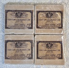 Group of Decorative Italian Wine Bottle Label Tile Coasters/Plaques with Wax-Sealed Wine Bottles — listing 3