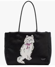 Kate Spade New York Lot of 3: Cream Satchel Handbag, Cat Novelty Wallet, Red Bow Wallet — listing 3