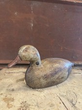 Hand-Painted Cast Metal Duck Decoy Head, 6.5" Green Mallard Style with Crackle Finish — listing 4