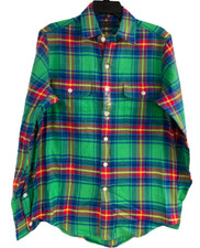 Polo Ralph Lauren Men's Black & Cream Plaid Button-Down Shirt, Size XXL — listing 2