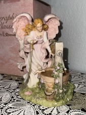 Resin Angel Figurine with Dove, Standing with Flowing Robes — listing 3