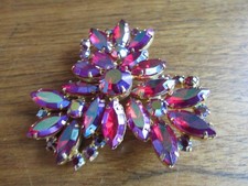 Vintage Rhinestone Necklace with Black Navette and Clear Round Stones — listing 5