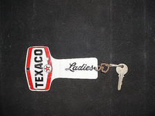 Vintage Texaco 'Ladies' Restroom Key Tags / Porcelain Enamel Signs (Set of 3) — listing 3
