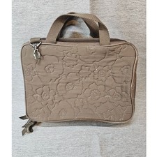 Thirty-One Gray Quilted Poppy Double Zip Cosmetic/Travel Organizer Bag — listing 5