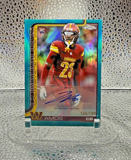 2025 Topps Chrome Trey Amos Rookie Refractor Autograph /499 Commanders, listing 2