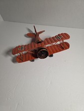Decorative Metal Biplane Model Sculpture with Working Propeller — listing 6