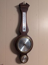 Vintage Banjo-Style Wall Weather Station (Aneroid Barometer, Thermometer & Hygrometer)