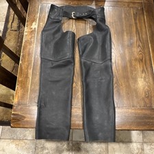 Brooks Leather Motorcycle Chaps, Black — listing 4