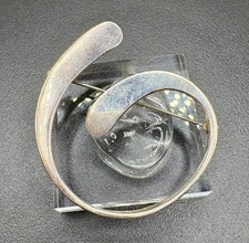 Sterling Silver Modernist Geometric Brooch