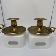 Vintage Brass Chamberstick Candle Holder with Drip Pan Base — listing 6