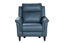 Barcalounger Brown/Wine Leather Club Chair Recliner — listing 4