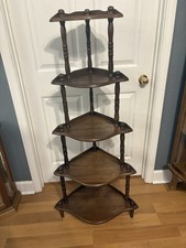 Antique Victorian Spindle Etagere 3-Tier Display Shelf Stand — listing 3