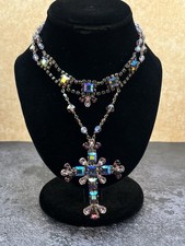 Nicky Butler Black Cross Drop Earrings with Tiger's Eye Cabochons — listing 3