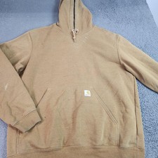 Carhartt Rain Defender Loose Fit Midweight Sleeve Logo Hooded Sweatshirt, Size 2XL — listing 4