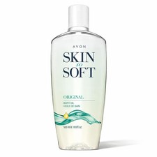 Avon Skin-So-Soft Bath Oil Decanter with Gold Teardrop Stopper — listing 3