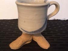 Five Bridges Inc. Studio Pottery Cowboy Boot Mug with 'Footware Tucson' Sheriff Badge