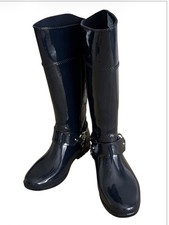 Michael Kors Fulton Harness Rubber Rain Boots - Black — listing 4