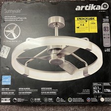 Artika Sunnyvale 28 in LED Ceiling Fan with Remote, Black