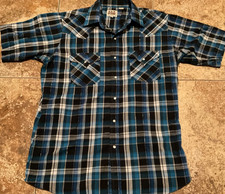 Ely Cattleman Tall Man Western Pearl Snap Shirt XXLT Red Black Plaid — listing 6