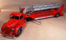 Vintage Smith-Miller SMFD No. 3 Aerial Ladder Fire Truck (Pressed Steel) — listing 4