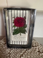 Moments of Beauty from Hallmark Ceramic Tart Burner, Sage Green Floral Relief, Footed Goblet Form — listing 5
