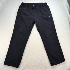 Nike Sportswear Club Fleece Men's Sweatpants Open Hem Charcoal Heather Gray Size L — listing 2