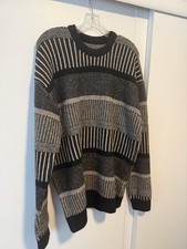 Hollister California Men's Crewneck Sweater, Blue Heathered Ribbed Knit, Size M — listing 5