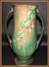 Roseville Pottery Fuchsia Two-Handled Vase 898-8