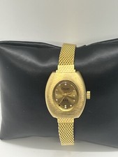 Rouan Ladies' Gold-Tone Dress Watch with Rhinestone Bezel and Mesh Bracelet — listing 5