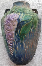 Roseville Pottery Wisteria Two-Handled Vase, Shape 634-7 — listing 3