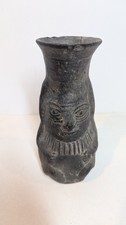 Pre-Columbian Style Blackware Seated Anthropomorphic Figure Vessel — listing 6