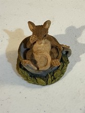Resin Figural Mouse in 'Tea Time' Teacup Decorative Figurine — listing 2