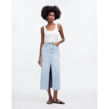 Madewell Raw-Hem Denim Mini Skirt, Size 23 — listing 3