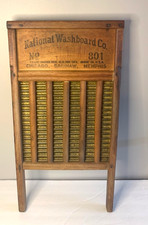 National Washboard Co. 'The Brass King Top Notch' Sanitary Front Drain Washboard — listing 4