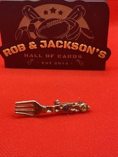 Vintage Figural Fork Brooch with Rhinestone Handle, Gold-Tone — listing 2