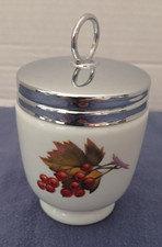 Royal Worcester Egg Coddlers Pair in Original Box - Butterfly & Floral Motifs — listing 5