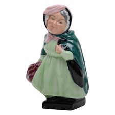 Vintage 'Sairey Gamp' Dickens Character Figurine, Hand-Painted Chalkware/Resin Maker's mark or stamp, listing 6
