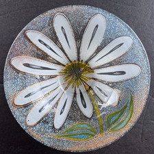 Contemporary Art Glass Bowl with Photographic Murrine-Style Collage Center