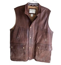 Orvis Leather Fly Fishing Vest, Men's Size Small — listing 3