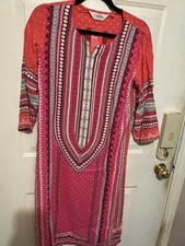 BIBA Mustard Yellow Floral Print Kurta Tunic with Gold Trim — listing 3
