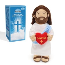Plush Bunny with Blue Gingham "Jesus Loves Me" Pajamas — listing 2