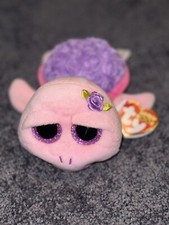 TY Beanie Boo Turtle Plush - Pink with Purple Rose Shell and Glitter Eyes — listing 6