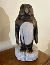 Hand-Carved Painted Wood Penguin Figurine — listing 2