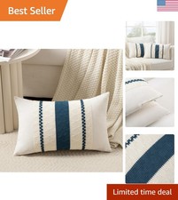 Teal Lumbar Throw Pillow with Three Coconut Buttons — listing 6