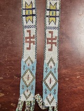 Native American beaded Antique Native American Floral Beadwork Corset / Cinch Belt, Plateau or Great Lakes Style — listing 2