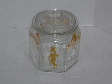 Vintage 1982 Planters Mr. Peanut Embossed Wheat Pattern Glass Jar with Dome Lid — listing 5