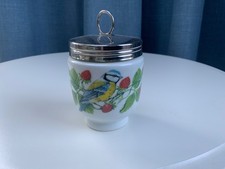 Royal Worcester Porcelain King Size Egg Coddler with Floral Pattern — listing 6