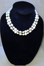 Vintage Long Multicolor Glass Bead Necklace Double Strand — listing 5