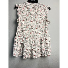 Hayden Los Angeles Mustard & Cream Floral Smocked Ruffle Shoulder Blouse