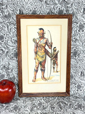 Signed Native American Portrait Print, Inscribed and Dated 9/23/09 — listing 5